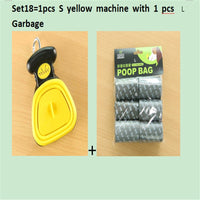 HKM-309459 Foldable Pooper Scooper for Dogs with 1 Roll of Decomposable Bags - Easy Clean Waste Pickup Tool