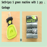 HKM-309459 Foldable Pooper Scooper for Dogs with 1 Roll of Decomposable Bags - Easy Clean Waste Pickup Tool