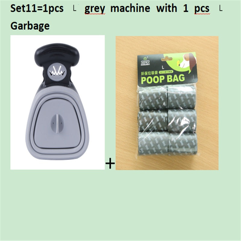 HKM-309459 Foldable Pooper Scooper for Dogs with 1 Roll of Decomposable Bags - Easy Clean Waste Pickup Tool