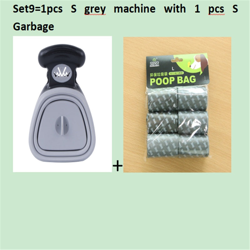 HKM-309459 Foldable Pooper Scooper for Dogs with 1 Roll of Decomposable Bags - Easy Clean Waste Pickup Tool