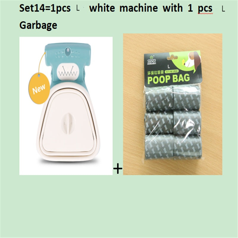 HKM-309459 Foldable Pooper Scooper for Dogs with 1 Roll of Decomposable Bags - Easy Clean Waste Pickup Tool