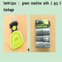 HKM-309459 Foldable Pooper Scooper for Dogs with 1 Roll of Decomposable Bags - Easy Clean Waste Pickup Tool