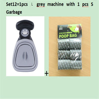 HKM-309459 Foldable Pooper Scooper for Dogs with 1 Roll of Decomposable Bags - Easy Clean Waste Pickup Tool