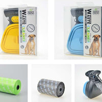 HKM-309459 Foldable Pooper Scooper for Dogs with 1 Roll of Decomposable Bags - Easy Clean Waste Pickup Tool