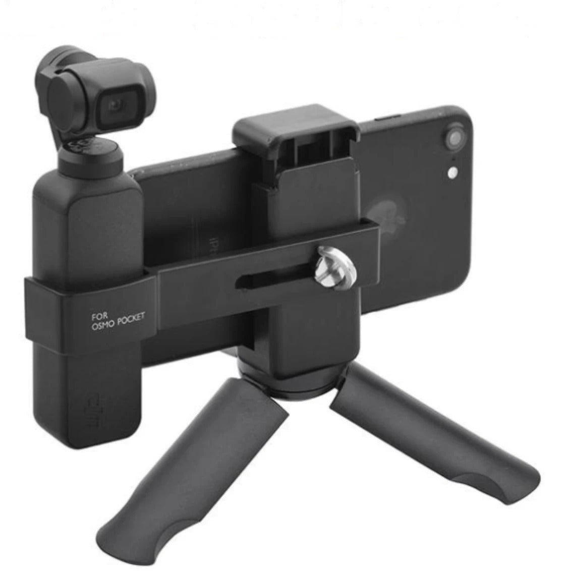 HKM-309587 Compact Tripod for iPhone - Adjustable Phone Clip and Gimbal Accessory