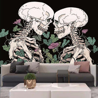 HKM-309587 Skull Landscape Tapestry Background Cloth for Home Decoration
