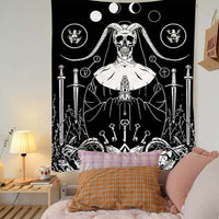 HKM-309587 Skull Landscape Tapestry Background Cloth for Home Decoration