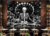 HKM-309587 Skull Landscape Tapestry Background Cloth for Home Decoration