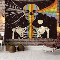 HKM-309587 Skull Landscape Tapestry Background Cloth for Home Decoration