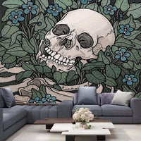 HKM-309587 Skull Landscape Tapestry Background Cloth for Home Decoration