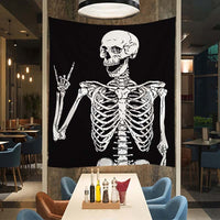 HKM-309587 Skull Landscape Tapestry Background Cloth for Home Decoration