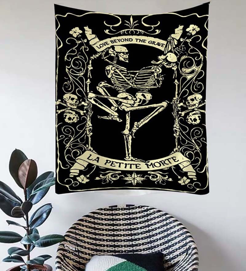 HKM-309587 Skull Landscape Tapestry Background Cloth for Home Decoration