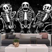 HKM-309587 Skull Landscape Tapestry Background Cloth for Home Decoration
