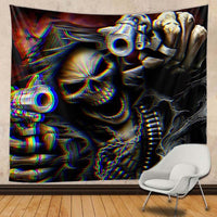 HKM-309587 Skull Landscape Tapestry Background Cloth for Home Decoration