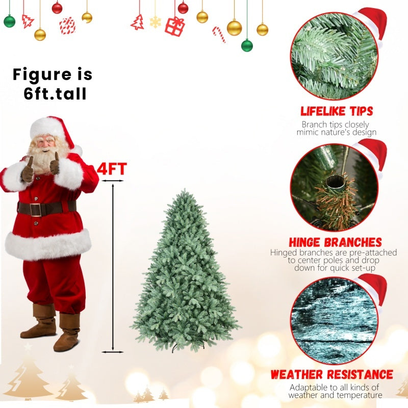 HKM-309651 Blue PE/PVC Mixed Christmas Tree - Multiple Heights Available from 4ft to 9ft