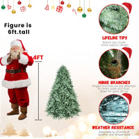 HKM-309651 Blue PE/PVC Mixed Christmas Tree - Multiple Heights Available from 4ft to 9ft