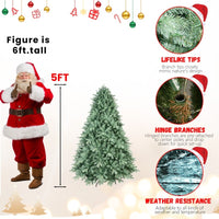 HKM-309651 Blue PE/PVC Mixed Christmas Tree - Multiple Heights Available from 4ft to 9ft