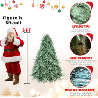 HKM-309651 Blue PE/PVC Mixed Christmas Tree - Multiple Heights Available from 4ft to 9ft