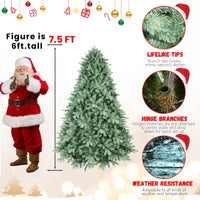 HKM-309651 Blue PE/PVC Mixed Christmas Tree - Multiple Heights Available from 4ft to 9ft