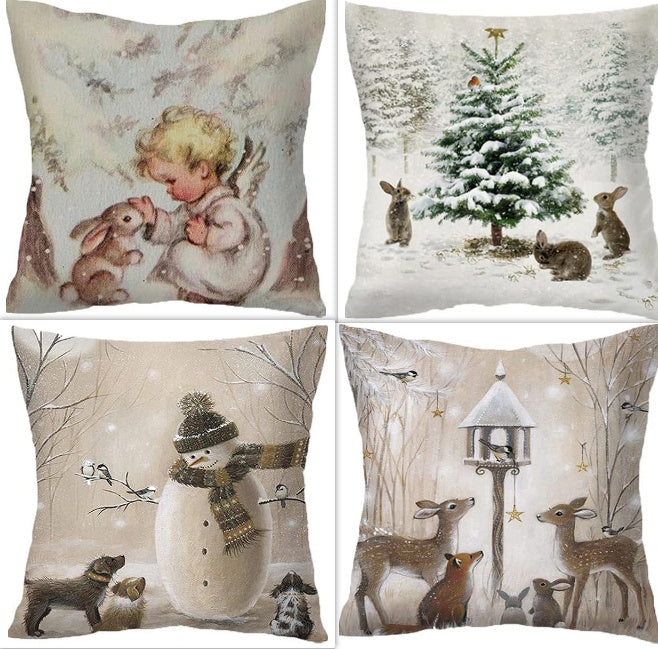 HKM-309651 Nordic Style Super Soft Linen Throw Pillow Cover 45x45cm