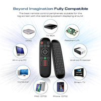 HKM-309715 Wireless Keyboard and Mouse Combo with Backlit Remote Control for TV Box
