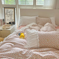 HKM-309843 Pastoral Small Floral Pure Cotton Bedding Set - Available in 1.2m, 1.5m, and 1.8m Sizes