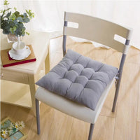 HKM-309907 Square Soft Tie-On Chair Cushion Pads - Set of 4 Sitting Mats