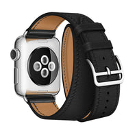 HKM-310035 Two-Color Genuine Leather Double-Ring Strap, 22mm Fashion Accessory
