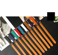 HKM-310035 Two-Color Genuine Leather Double-Ring Strap, 22mm Fashion Accessory