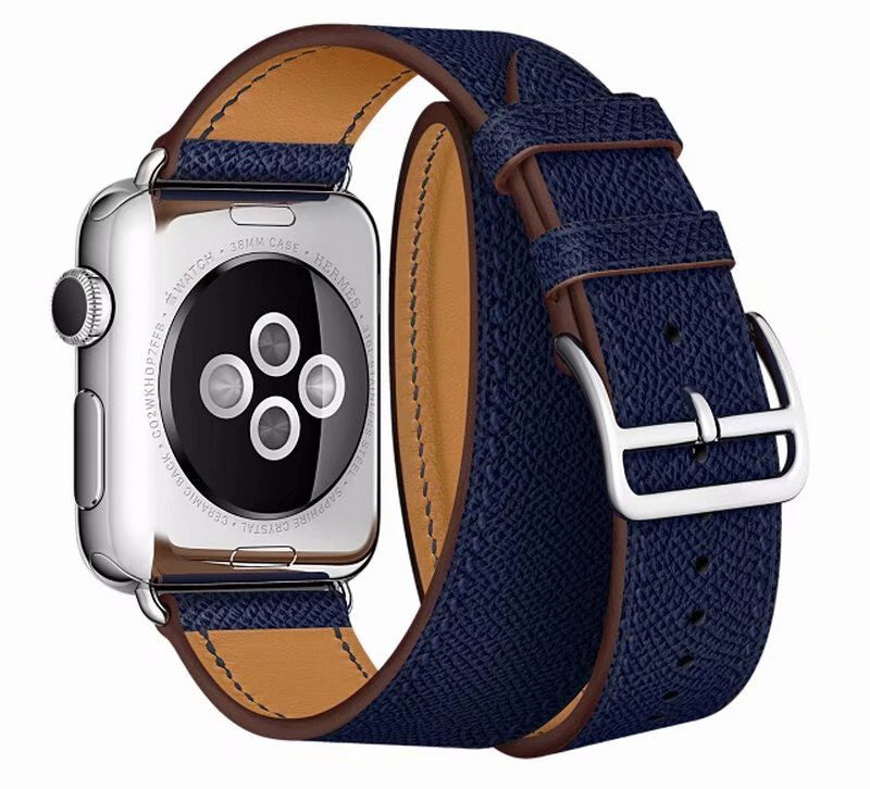 HKM-310035 Two-Color Genuine Leather Double-Ring Strap, 22mm Fashion Accessory