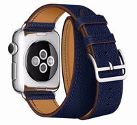 HKM-310035 Two-Color Genuine Leather Double-Ring Strap, 22mm Fashion Accessory