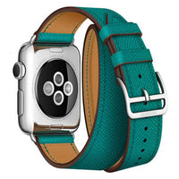 HKM-310035 Two-Color Genuine Leather Double-Ring Strap, 22mm Fashion Accessory