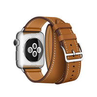HKM-310035 Two-Color Genuine Leather Double-Ring Strap, 22mm Fashion Accessory