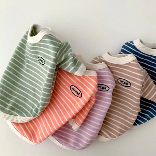 HKM-310099 Casual Striped Small Dog Clothes in Various Colors and Sizes