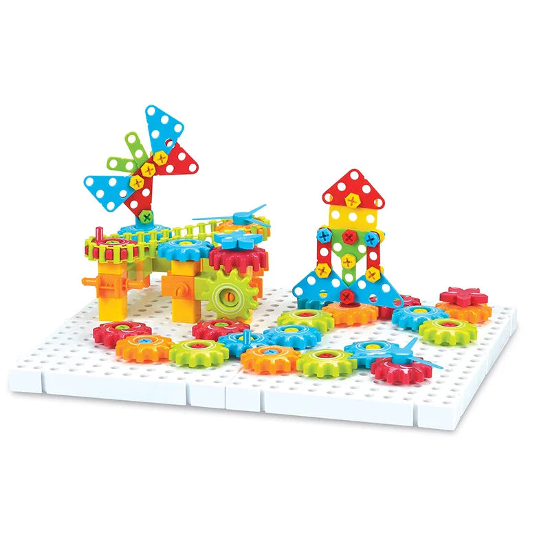 HKM-310099 Colorful DIY Screw Building Blocks Set with Electric Drill - 50 Piece Modern Construction Toy for Ages 3+