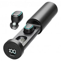 HKM-310419 Wireless Bluetooth 5.0 Stereo Sports Earbuds with Digital Display - Blue