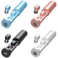 HKM-310419 Wireless Bluetooth 5.0 Stereo Sports Earbuds with Digital Display - Blue