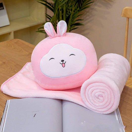 HKM-310483 Cozy Plush Toy Blanket Set with Cute Animal Designs for Teens