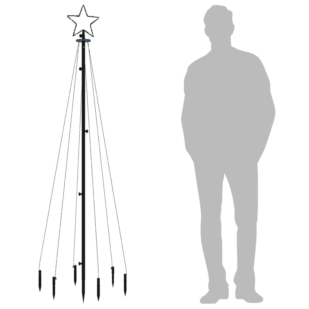 HKM-310483 Warm White LED Christmas Tree with Ground Stakes, 108 LEDs, 100 x 300 cm