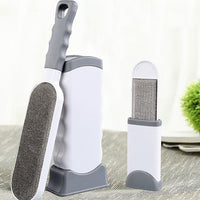 HKM-310611 Dual-Sided Household Pet Hair Removal Brush with Polyester Silk Bristles