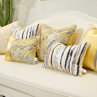 HKM-310739 Simple Modern Pillowcase with Plant and Floral Design for Living and Outdoor Spaces