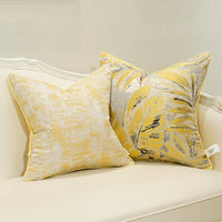 HKM-310739 Simple Modern Pillowcase with Plant and Floral Design for Living and Outdoor Spaces