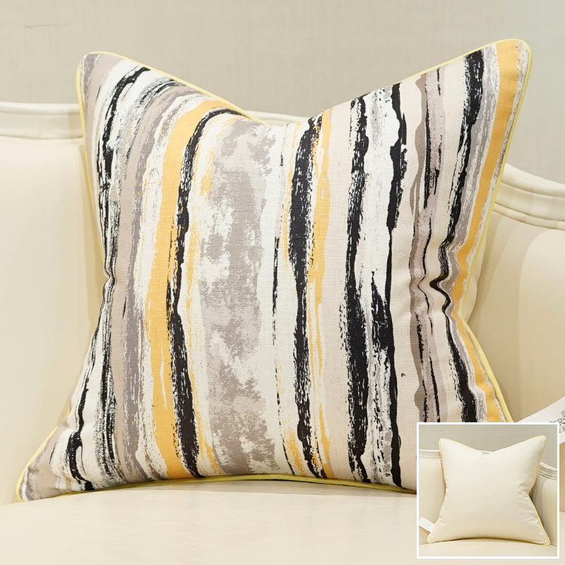 HKM-310739 Simple Modern Pillowcase with Plant and Floral Design for Living and Outdoor Spaces