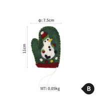 HKM-310803 Felt Christmas Tree Ornaments - Cute Holiday Decorative Gloves