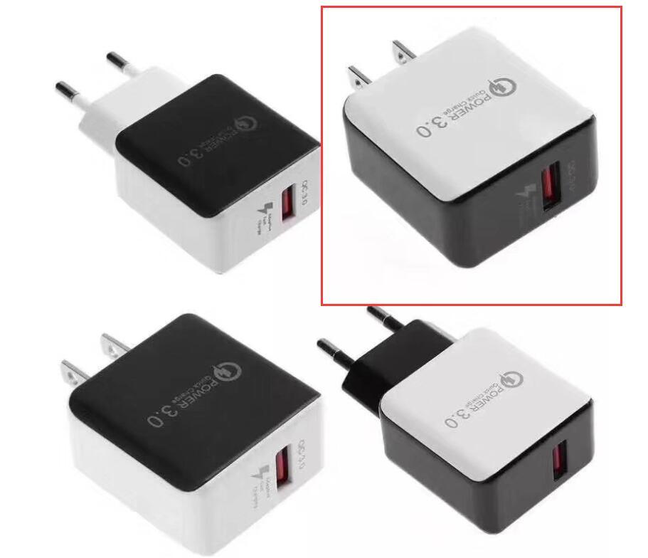 HKM-310931 QC30 5V3A Fast Charging USB Charger Head - Single Port, Multiple Standards Available