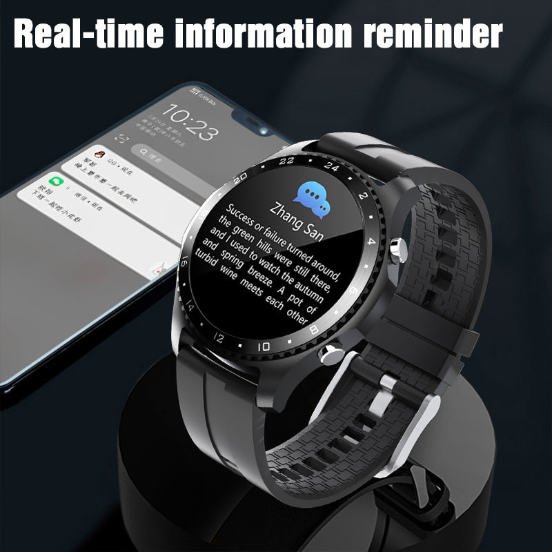 HKM-311187 Temperature Smart Watch with Bluetooth Connectivity and Silicone Wristband
