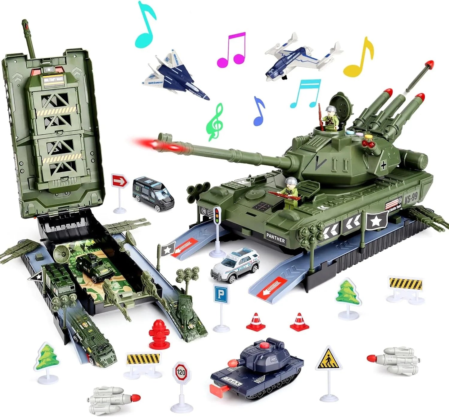 HKM-311315 Diecast Army Tank Toy Set for Kids - Durable Plastic Construction, Ideal for Ages 2 to 13