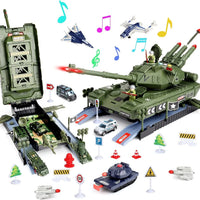 HKM-311315 Diecast Army Tank Toy Set for Kids - Durable Plastic Construction, Ideal for Ages 2 to 13