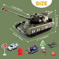 HKM-311315 Diecast Army Tank Toy Set for Kids - Durable Plastic Construction, Ideal for Ages 2 to 13