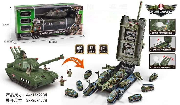 HKM-311315 Diecast Army Tank Toy Set for Kids - Durable Plastic Construction, Ideal for Ages 2 to 13